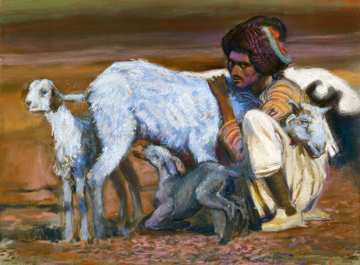 Harsh Life ot a Nomadic Shepherd by Frank G. Marcello, unsigned