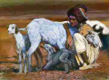 Harsh Life ot a Nomadic Shepherd by Frank G. Marcello, unsigned