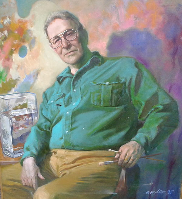 Painting of Watercolorist, Frank Webb by Frank G. Marcello, 1995